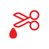 Scissor Icon Cutting Water Representing a Low Level Water Cut Off