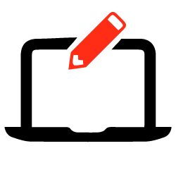 DESIGN labtop with pencil icon