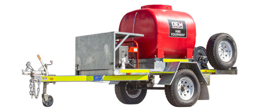 TSA-15210DEM Spitwater Diesel Cold Water Pressure Cleaning Trailer on White Background