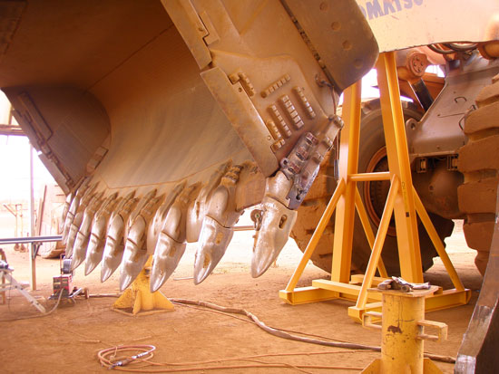 Jackrite support stand on a mine site