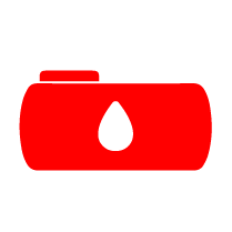 Water Tank Icon in Red