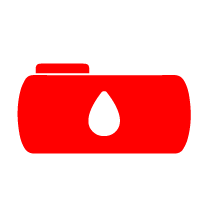 1000L Water Tank Water Tank Icon in Red