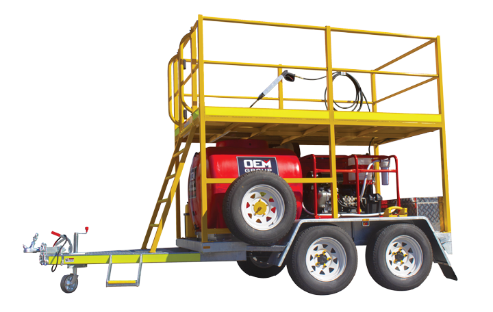 Diesel Powered Pressure Cleaning Trailer