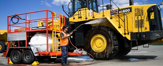 Spitwater Pressure Cleaning Trailer Cleaning Industrial Dump Truck