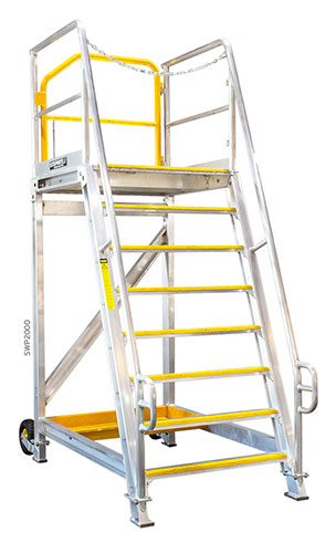 STEPRITE® Standard Safety Access Platform Ladder on a white background