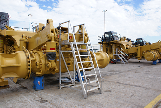 Steprite Access Platform Against Heavy Machinery