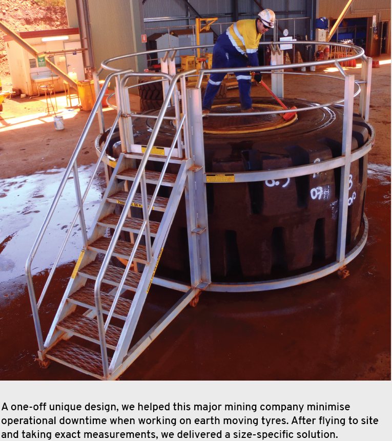 Custom Built Steprite OEM Group Tire Maintenance Platform
