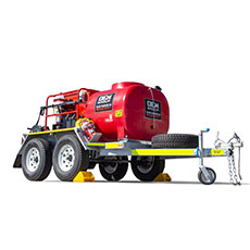 OEM Group Spitwater Trailer Mounted Pressure Cleaner on White Background
