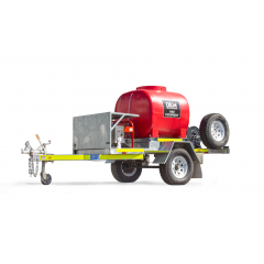 TSA-15210DEM High Pressure Cleaning Trailer Single Axle on White Background Product Shot