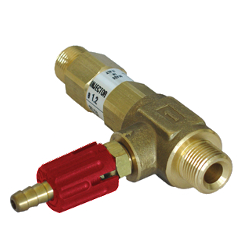 Extended chemical injector 3/8 Bsp MM Red