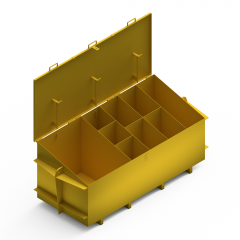 OEM00716c - CRANAGE CHAIN BIN AND STEEL RACK