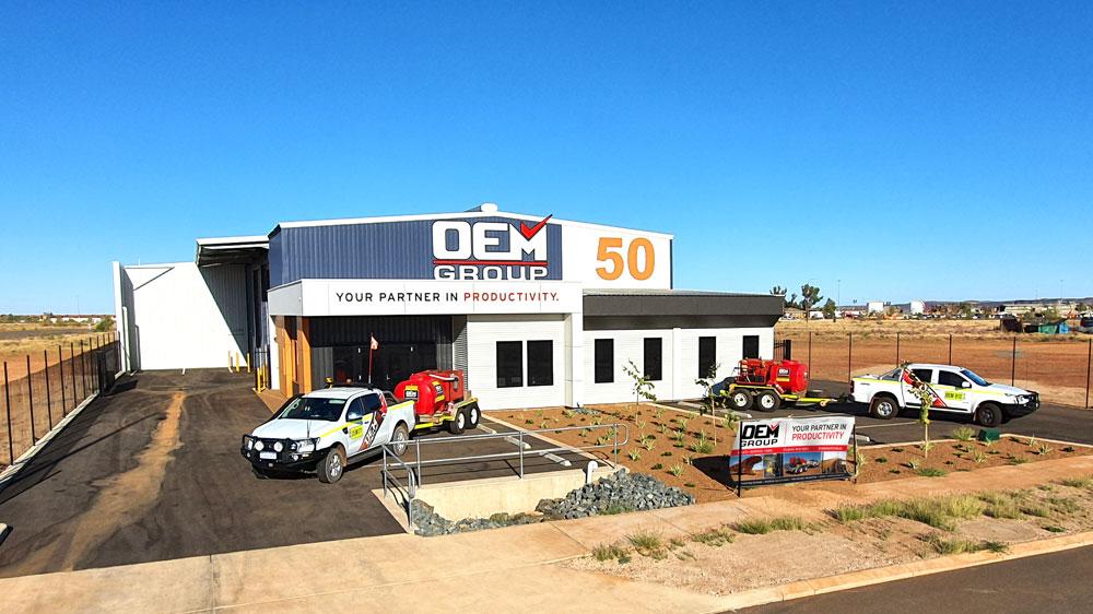 frontage of OEM Group Pilbara showroom