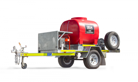 TSA-15210DEM High Pressure Cleaning Trailer Single Axle on White Background Product Shot