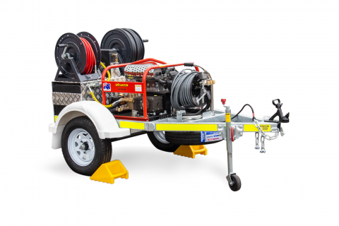 Wombat Jetter - Spitwater Jetting Trailer - White Background