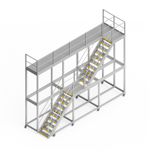 OEM00564 2 Tier Mining Truck Tray Safety Access Platform 785D 
