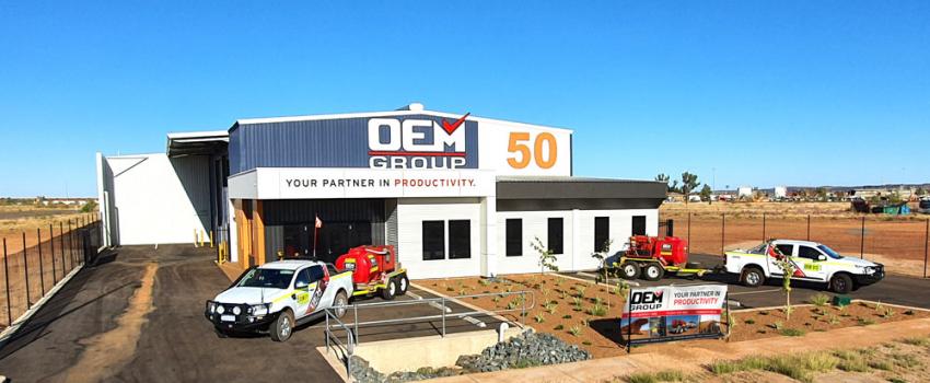 frontage of OEM Group Pilbara showroom