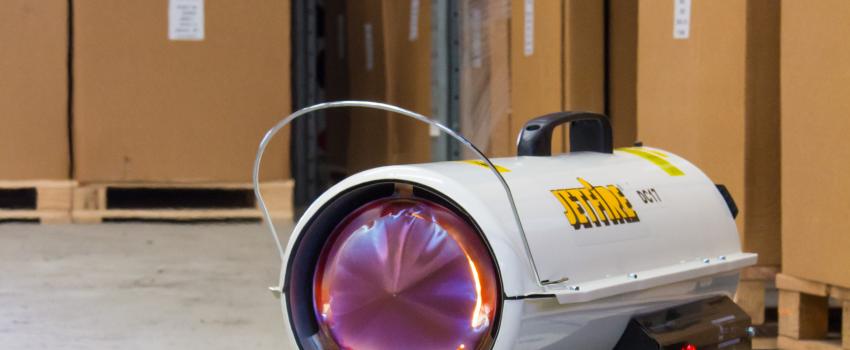 Jetfire DC30 Direct Fired Diesel Space Heater in Warehouse