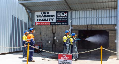 High Pressure Cleaning Training at the OEM Group with Instructor