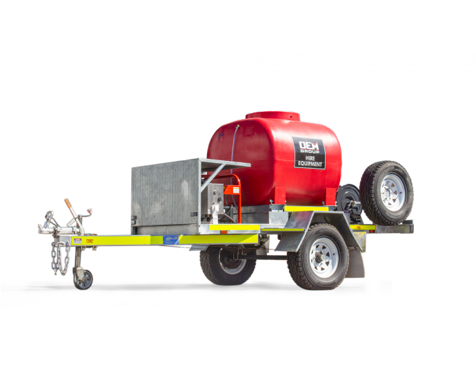 TSA-15210DEM High Pressure Cleaning Trailer Single Axle on White Background Product Shot