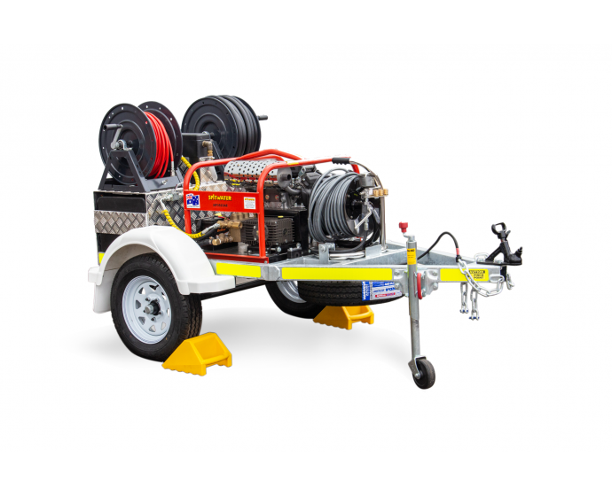 Wombat Jetter - Spitwater Jetting Trailer - White Background