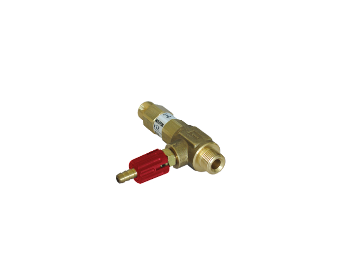 Extended chemical injector 3/8 Bsp MM Red