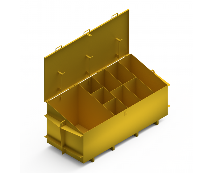 OEM00716c - CRANAGE CHAIN BIN AND STEEL RACK