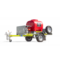 TSA-15210DEM High Pressure Cleaning Trailer Single Axle on White Background Product Shot