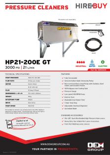 Spitwater HP21-200E GT_Specification Sheet