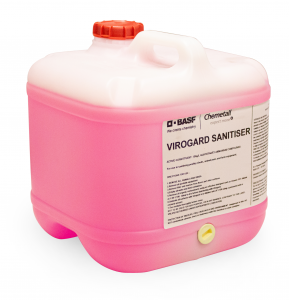 Virogard Sanitiser Bottle on White Background