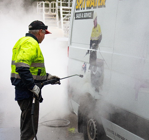 Pressure Cleaning Van with Hot Water