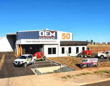 frontage of OEM Group Pilbara showroom
