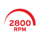 2800 RPM Symbol in Red
