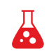 Chemical Bottle Icon in Red