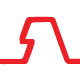 Overhang symbol in red and white